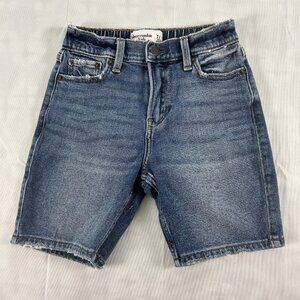 Abercrombie Kids Denim Shorts - Raw Hem Stretch Fit - Size 7/8